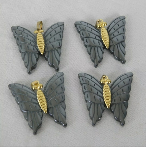 Hematite Butterfly Necklace - Picture 10 of 11